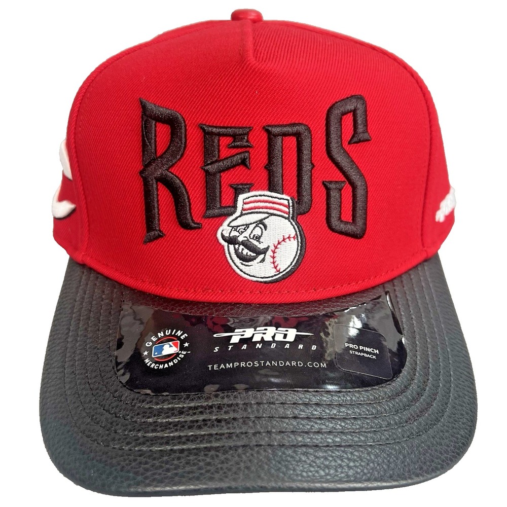CINCINNATI REDS PRO STANDARD Pinch MLB MENS Baseball HAT Cap leather embroidered